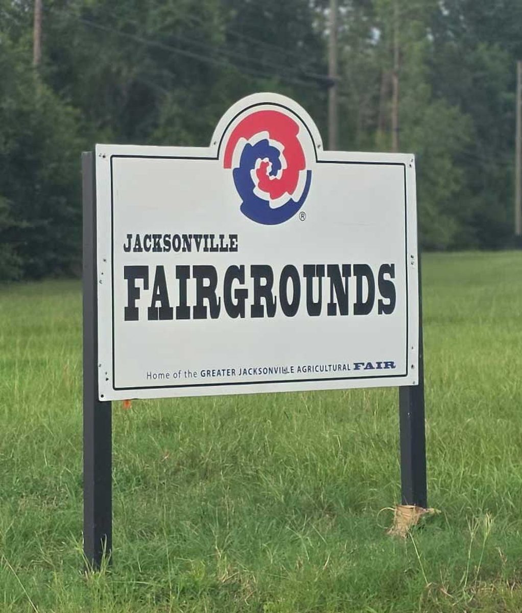 Jacksonville Fairgrounds entrance sign — home of the Greater Jacksonville Agricultural Fair